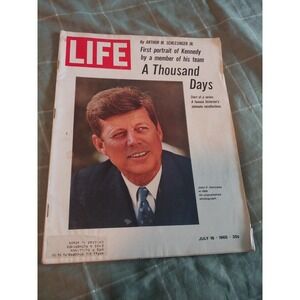 Vintage Life Magazine, 7/16/1965 Issue JFK:  "ONE THOUSAND‎ DAYS"